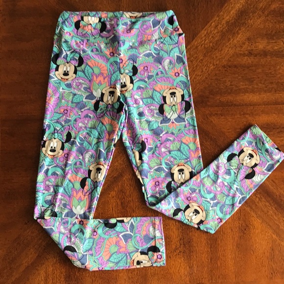 LuLaRoe Pants - NEW LulaRoe Disney Minnie green purple legging